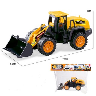 大號工程車玩具 耐摔仿真模型傾卸卡車 兒童節日禮物, 1個, 中號袋裝-慣性工程推土剷車
