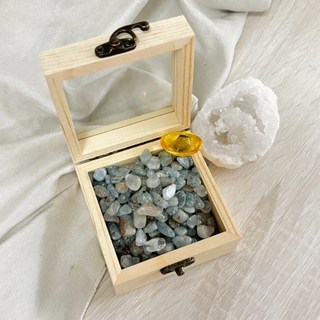 天然水晶碎石 藍兔毛碎石 心靈平衡之石 靜心專注 提升洞察力, 藍