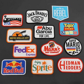 桃園出貨-玩具總動員圖案刺繡鎖邊布貼衣服補丁貼FEDEX EXPRESS魔鬼氈章 魔鬼氈 士氣章 創意士氣章, 1個, AP22,鎖邊手縫款