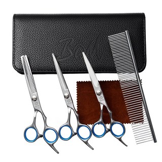 애견미용사가 추천하는 밤돌이네 애견미용가위 세트 가정용, 1개, 블루링