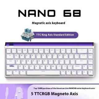 MADLIONS NANO68 자기 스위치 키보드 TTC 킹 스위치 조정 가능 0 데드 존 RT0.01 게임 유선 기계식 게임용, 01 NANO68, 04 NANO 68 Pro TTC