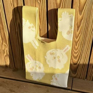 吉伊小八卡通可愛帆布斜背包 高顏值簡約旅行包 便攜式手腕包