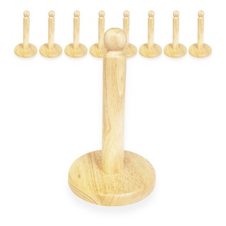 스탠드 원목 나무 두루마리 휴지걸이 휴지봉, 9개