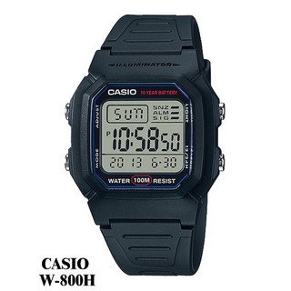 CASIO卡西歐 十年電池電子錶 百米防水 大字幕顯示 耐用學生錶 海上運動適用 台灣卡西歐公司貨