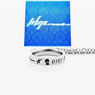 aespa 金冬天 金旼炡 周邊生日簽名戒指, 1個, 金旼炡原創專屬Q款【戒指+金屬項鏈+禮盒】美版6號（內周長52mm左右）女均碼