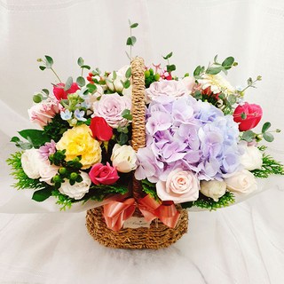 pm3시전주문시 다음날배송 고급생화꽃바구니 생일 기념일 출산 임신축하 환갑 칠순꽃 전국꽃배달 여자친구꽃선물, 타입 13(블링블링바구니)