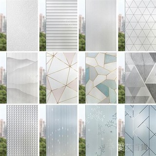 靜電免膠 磨砂玻璃貼膜 窗花貼紙 透光不透明窗戶辦公室窗花紙 衛生間玻璃貼紙 玻璃貼 壁貼 窗貼 靜電窗貼 玻璃紙, Z37款-遠岱,30cm寬*1米高