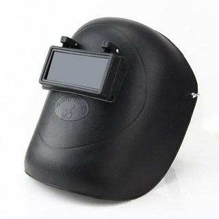 頭戴式翻蓋電焊面罩，氬弧焊二保焊電焊防護面罩，公司貨可開票, 1個, 台式黑色面罩, 台式黑色面罩