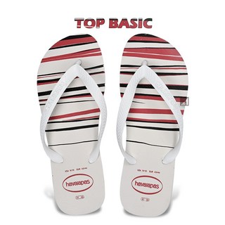 havaianas Top Basic 白底紅黑條紋 男鞋 哈瓦仕 夾腳拖鞋 人字拖 拖鞋 海灘拖