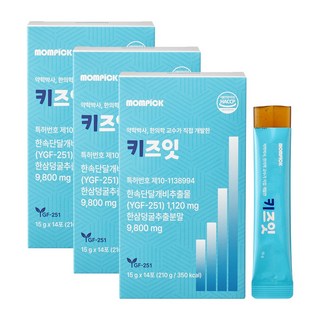 맘픽 키즈잇 한삼덩굴 환삼덩굴 추출분말 율초 식약청 HACCP 인증 젤리 스틱, 3세트, 14회분