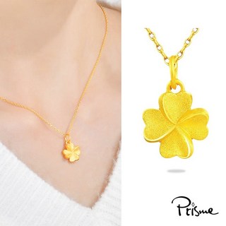 Prisme 黃金項鍊 幸運草 墜飾