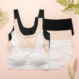 아이엠속옷 주니어 노와이어 스포츠 브라세트 3종세트 청소년 브라 팬티 세트