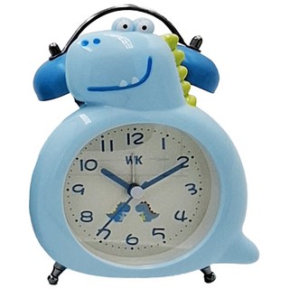 恐龍雙耳打鈴靜音鬧鐘, 需3號電池x1 (未附), 顏色隨機