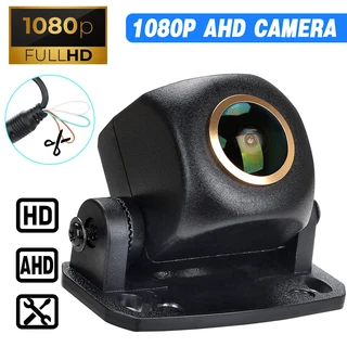 주차 가이드 라인이 있는 HD 백업 카메라 후방 측면 뷰 앵글 자동차 트럭용 범용, 01 Black