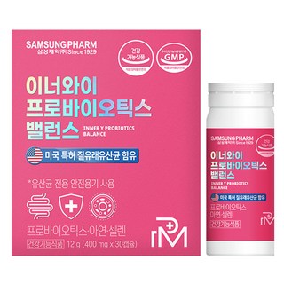 삼성제약 이너와이 프로바이오틱스 밸런스 질유래유산균, 1개, 30정