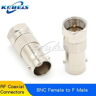 1pcs 어댑터 BNC-F TV 수 플러그 및 암 잭 스트레이트 커넥터 F-BNC RF 동축 커넥터 테스트 변환기 50ohm KEBEIS, BNC F to F M, 1개