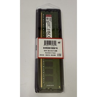 金士頓 Kingston KVR26N19D8/16 16GB DDR4 2666MHz 桌上型電腦記憶體, 1個