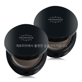 프로랑스 헤어 파운데이션 01흑갈색 9.5gx2ea 새치커버 헤어마스카라 팩트타입 헤어퍼프 흰머리 백모, 흑갈색, 2개