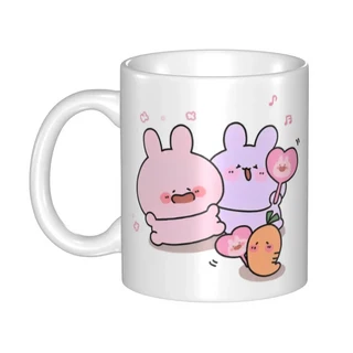 Asamimichaan 귀여운 커피 머그잔 사무실을 위한 토끼 티컵, 01 one size, 02 6