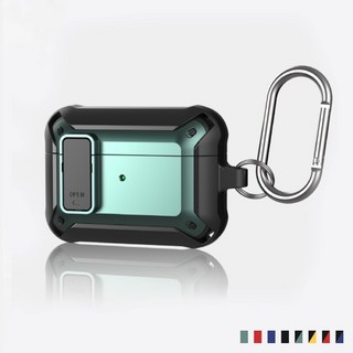 Airpods Pro 3 極致防摔保護殼 科技開關設計 適用於1/2/4代 蘋果耳機防護套, 黑紅,AirPods 4, 1個