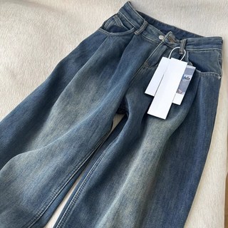 해피유통 여성 레트로 루즈핏 청바지 봄가을 캐주얼 디자인