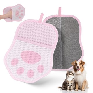 KOEWEI 반려동물 털제거 브러쉬장갑 고양이 털정리장갑, 1개, 핑크