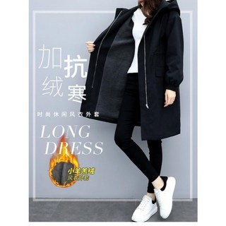 羊羔絨保暖風衣外套 3XL 黑色 - 秋冬首選