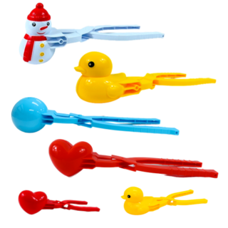 HOONYS 눈오리집게세트 6종세트 스노우볼메이커, 대형오리+눈사람+대형하트+공+소형오리+소형하트