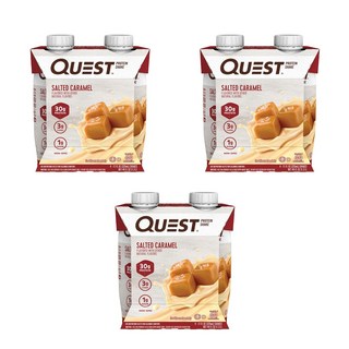 QUEST NUTRITION 無麩質低糖蛋白奶昔飲 鹽味焦糖口味, 12瓶, 325ml