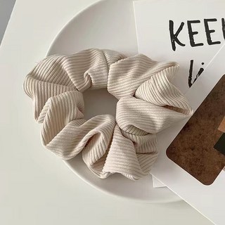 大腸圈髮飾 條紋布藝 馬尾頭繩