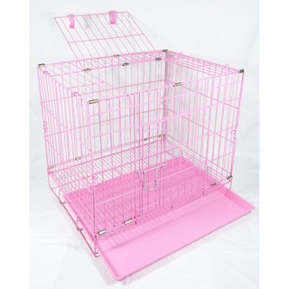 優旺寵物 台灣製造 活動折疊式寵物籠 狗籠 貓籠 兔籠, 1個, 2尺(附粉紅色塑膠底盤)