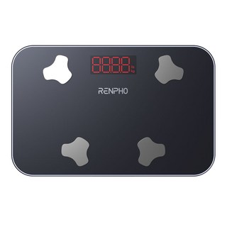 RENPHO 렌포 엘리스 GO 미니 스마트 디지털 체지방 체중계 여행용, 1개, 블랙, R-A009