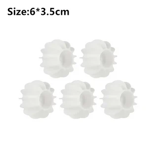 10CPS 세탁 공 재사 가능한 실리콘 옷 헤어 청소 도구 애완 동물 리무버 고양이 캐처, 01 White-L-5PCS, 한개옵션1