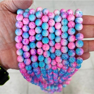 非織不可 染色琉璃珠 玻璃珠 琉璃彩珠 DIY手工藝品材料 配件, 1個, 1串 / 45顆