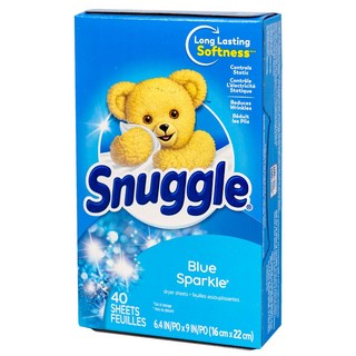 스너글 건조기 시트 드라이시트 블루 스파클, 1개, 40매입