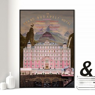 그랜드 부다페스트 호텔A 영화 포스터 빈티지 감성 홈카페 브로마이드 그림 사진 액자, 프레임액자(흰색)