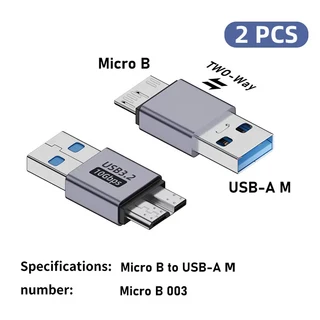 마이크로 B USB C 3.0 남성-유형 여성 어댑터 유형-C USB3.0 외부 하드 드라이브 디스크 HDD 케이블 커넥터, 06 2x Micro BtoUSBA M