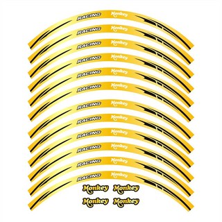 Honda Monkey 125 Z125 M ABS 2019 2020 2021 2022 2024 액세서리 스티커 휠 패치 휠 테두리 반사 스트라이프 세트, Gold-D, 1개