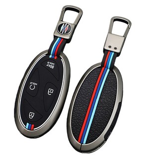 현대 자동차 스마트 키케이스 차 메탈 키홀더 키링 키커버 더뉴아반떼 디 올뉴 그랜저 GN7 아이오닉6 디 올뉴 코나 SX2 싼타페 MX5 쏘나타 디 엣지 5버튼 7버튼, A TYPE 01 (5버튼), 그레이