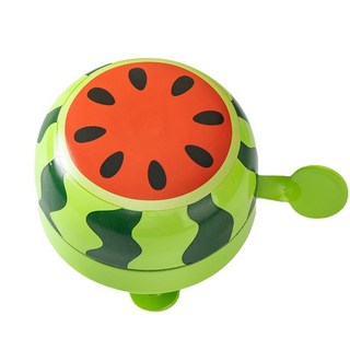 루앤시 자전거 벨 수박 딸기 과일 귀여운 캐릭터 디자인 핸들벨 소리 큰 자전거용 경적 벨 장식 소품, 워터멜론 그린, 1개