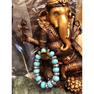 綠松石手鍊，可掛小佛牌