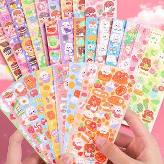 咕卡貼紙20張/組 鐳射卡通兒童手帳DIY裝飾獎勵貼紙, 1個, 隨機出, Multicolor