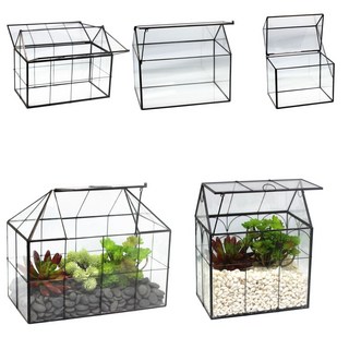 테라리움 사육장 비바리움 도마뱀, 상단구멍필요시고객서비스에문의하세요, 유리, 중간