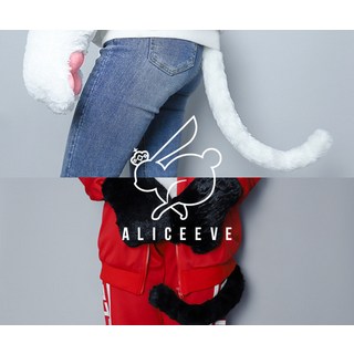 귀여운 고양이 코스프레 와이어 꼬리 할로윈 의상 소품 파티용품 블랙 테일