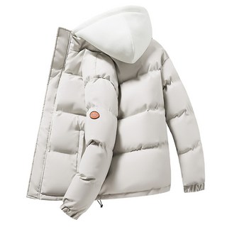 빛나는 판다 겨울 루즈핏 남여 커플 패딩 골프 패딩, 카키, M