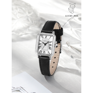 여성용 사각 클래식 레트로 쿼츠 가죽시계 hbp-0005