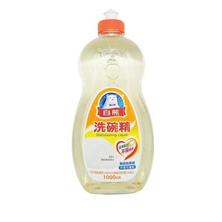 白熊洗碗精1000公克，溫和不傷手，無香精，家庭號, 1kg, 1桶