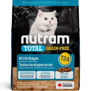 nutram 全齡貓 無穀全能乾飼料 鮭魚鱒魚配方 5.4kg 1袋 加拿大製造, 鮭魚 + 鱒魚