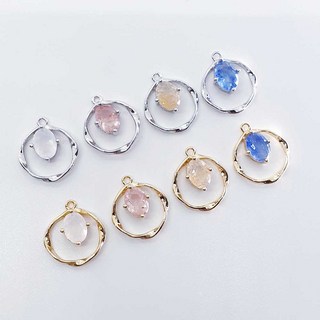 물방울 컬러 큐빅 꼬임링 펜던트 팔찌만들기 목걸이만들기 귀걸이펜던트 동대문부자재 키링부자재