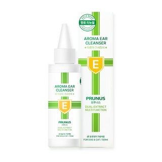동물병원 전용 강아지 반려견 귀 청결 관리 프루너스 아로마 귀 세정제, 1개, 120ml
